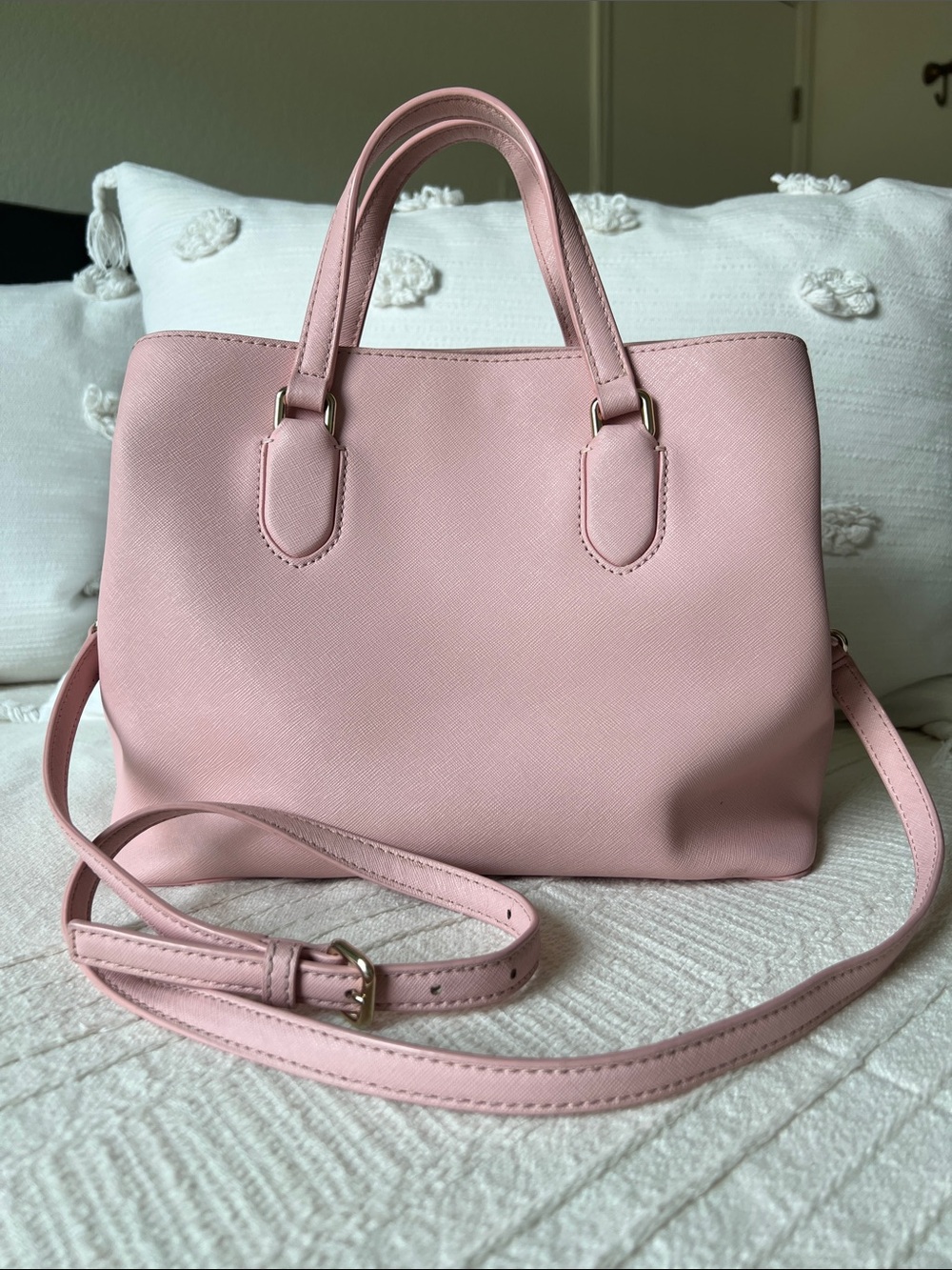 kate spade Blush Pink Saffiano Satchel with Strap - Picture 5 of 16